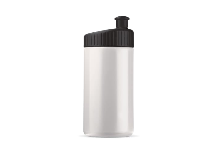 Gourde sport personnalisable 500 ml - Design Blanc / Noir